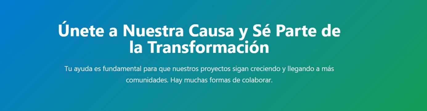 Unete a nuestra transformación