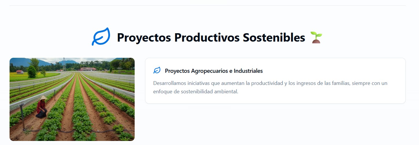 Proyectos productivos sostenibles
