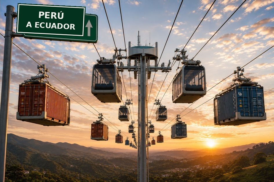 Celestavia Perú - sistema de transporte aéreo suspendido con contenedores de carga
